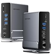 VENTION 15-in-1 Laptop Docking Station Dual Monitor, 360° Roatable Triple Monitor Docking Station...