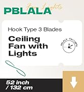 52&amp;#34; LED Fan Light Hanging with Hook
