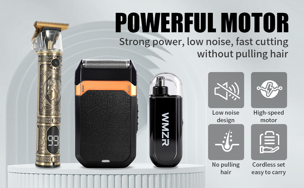 Hair Trimmer for Men, Electric Shaver, Nose Hair Trimmers, Professional Shaving Set