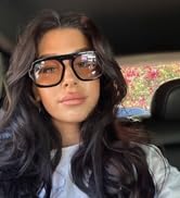 ADE WU Trendy Square Sunglasses for Women Men,Vintage Square Aviator Sunglasses Fashion 70s Inspi...