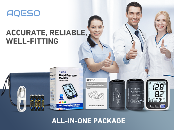 AQESO Blood Pressure Monitor All in One Package