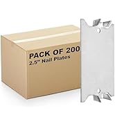 (200 Pack) Airmont Products AP-12061, Safety Nail Plate for Wood Studs 16-Gauge Steel, 1.5 x 2.5 ...