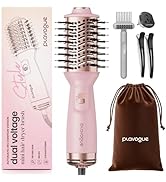 PLAVOGUE Mini Dual Voltage Hair Dryer Brush, 1000 Watts Travel Hot Air Brush with European Plug,I...