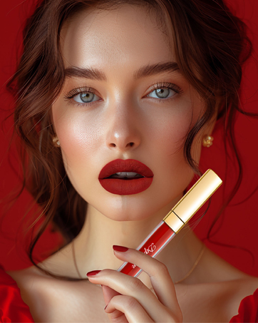 red lipstick