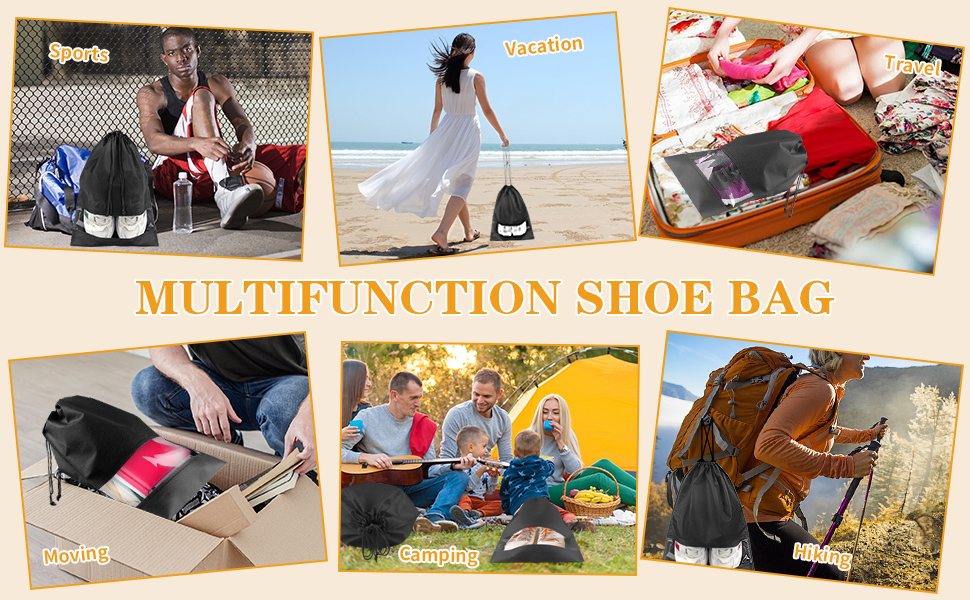 shoe bags for travel black