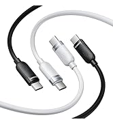 toocki USB C Cable [2Pack,3.3ft] 60W Fast Charging Type C Silicone Cord Compatible with iPhone 16...