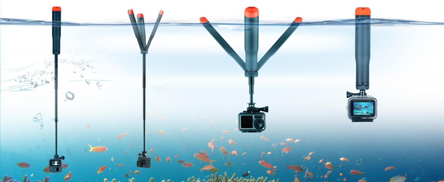 gopro floating stick hand grip tripod