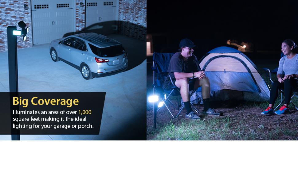 automatic garage lighting that turns on when approach door