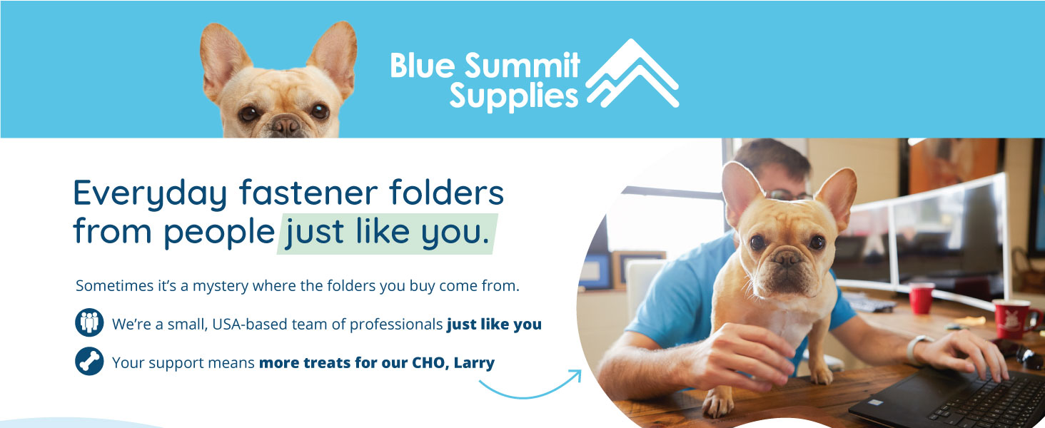 introduction to company with picture of French bulldog