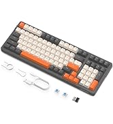ATTACK SHARK K8 Wireless Mechanical Keyboard, Trip-Mode BT5.0/2.4G/Wired Gaming Keyboard 100 Keys...
