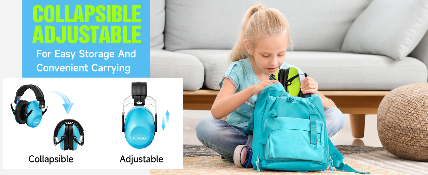 Product demonstration showing headphones and adjustable item in turquoise color