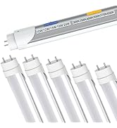 T8 T12 LED Tube Light Bulbs 4 Foot, 5 Power(10W-24W)&amp; 6CCT(3000K-6500K) All in 1, Plug &amp; Play or ...
