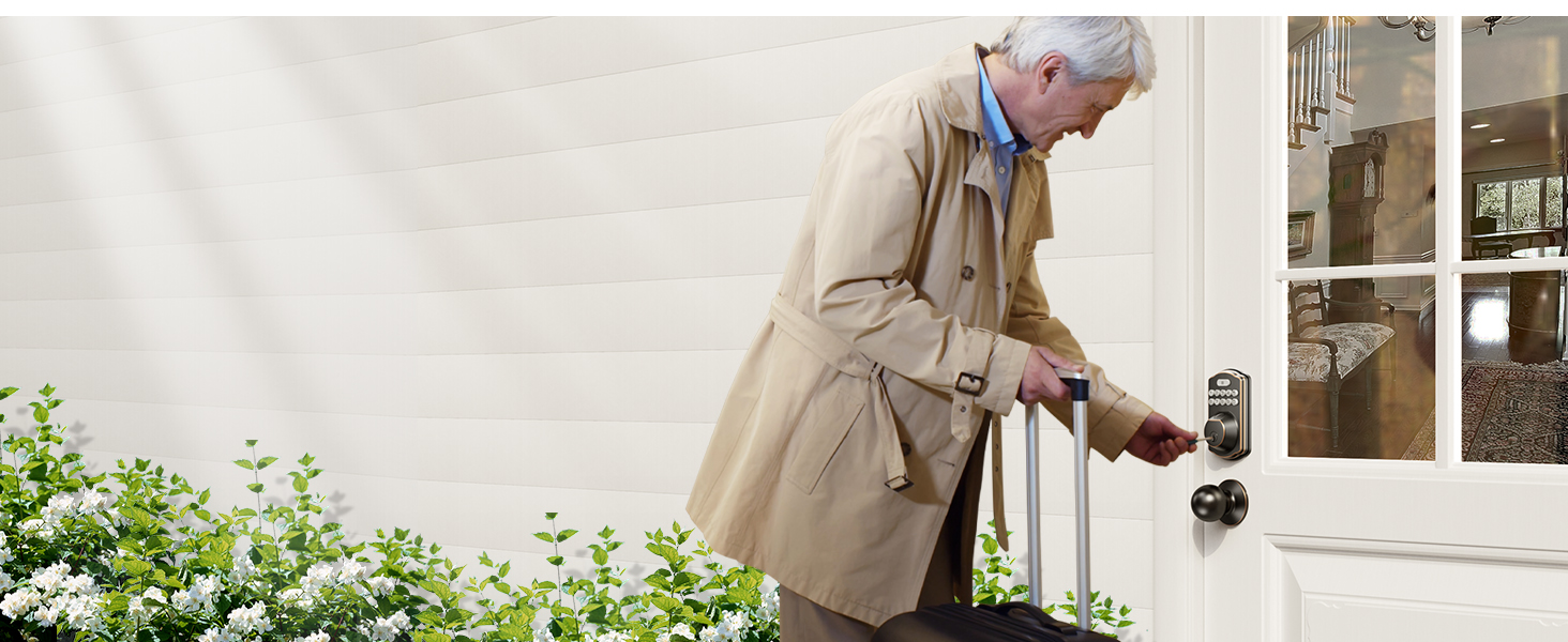 keyless entry door lock with knobs