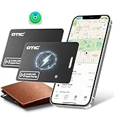 OTIC Wallet Tracker Card, Ultra-Thin 1.7MM Rechargeable Finder, Works with Apple Find My (iOS Onl...