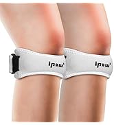 IPOW 2 Pack Knee Pain Relief &amp; Patella Stabilizer Knee Strap Brace Support for Hiking, Soccer, Ba...