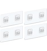 4 PACK Shower Caddy Adhesive Replacement, Shower Shelf Adhesive No Drilling, Adhesive Shower Hook...