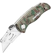 Sheffield 12131 Cammo Utility Knife, Quick Change Utility Knife Blades, Lock Back Release, Lightw...