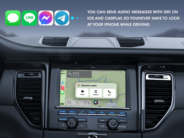 The wireless carplay adapter for iphone could use messaging.