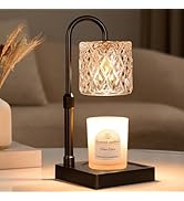 Black Candle Warmer Lamp with Timer -Dimmable Adjustable Height Wax Melt Warmer for Jar Candles,V...