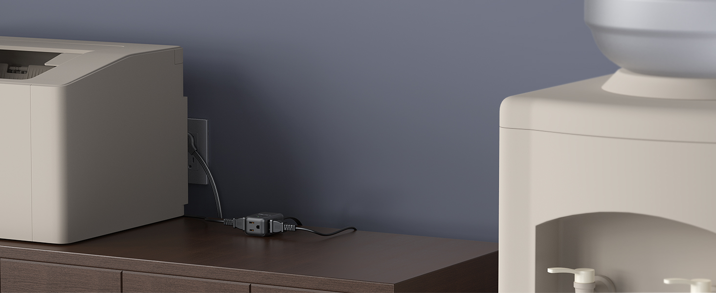 Black Flat Extension Cord 1.5ft