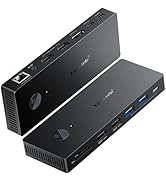 13-in-1 Docking Station &amp; Triple Monitor Support with 100W PD, Dual 4K HDMI and DP,5Gbps USB A/C,...