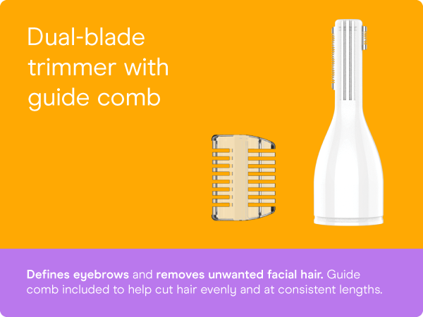 Conair girlbomb shaver trimmer nose facial hair women ladies ear rinseable portable light brow