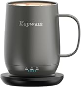 Kepwam Self Heating Coffee Mug, 16oz Smart Heated Coffee Mug, 150 Min Battery Life - Hot up to 14...