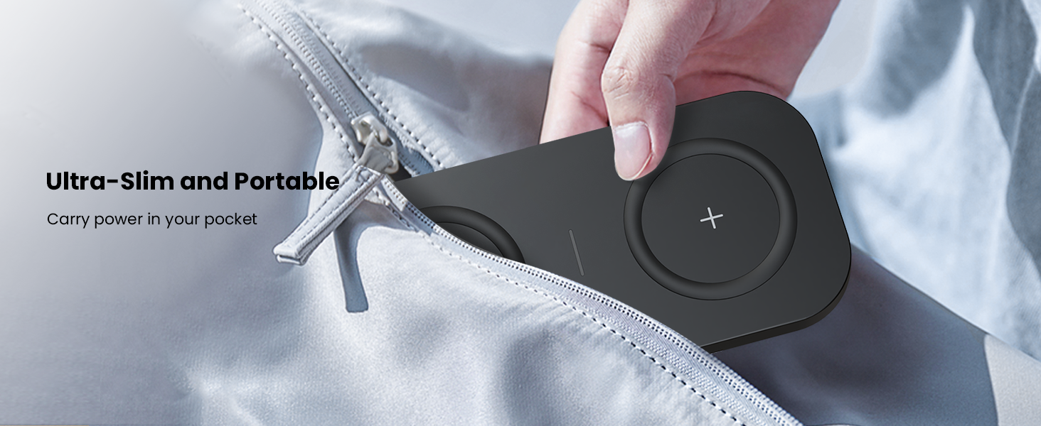 TAMOXI 2 in 1 Dual Wireless Charging Pad