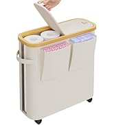 VITVITI Toilet Paper Storage Basket with Lid, Bathroom Toilet Paper Holder Organizer for 9-12 Rol...