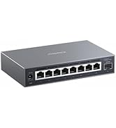 XikeStor 9-Port 2.5G Web Managed Ethernet Switch, VLAN/QoS/STP/IGMP/LACP Supported, Fanless Easy ...