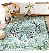 BESTSWEETIE Area Rugs 5x7 Rug for Living Room, Washable Rug 5x7, Non Slip Water Repellent Floor C...