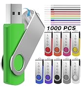 FEBNISCTE 1000 Pack 4GB Flash Drive - Customized Your Logo USB 2.0 Thumb Drive Memory Stick - 100...