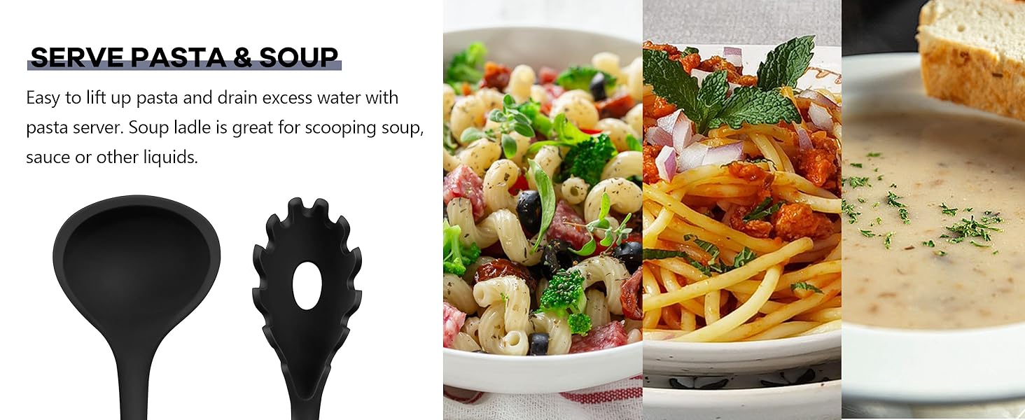 soup ladle &amp; pasta server