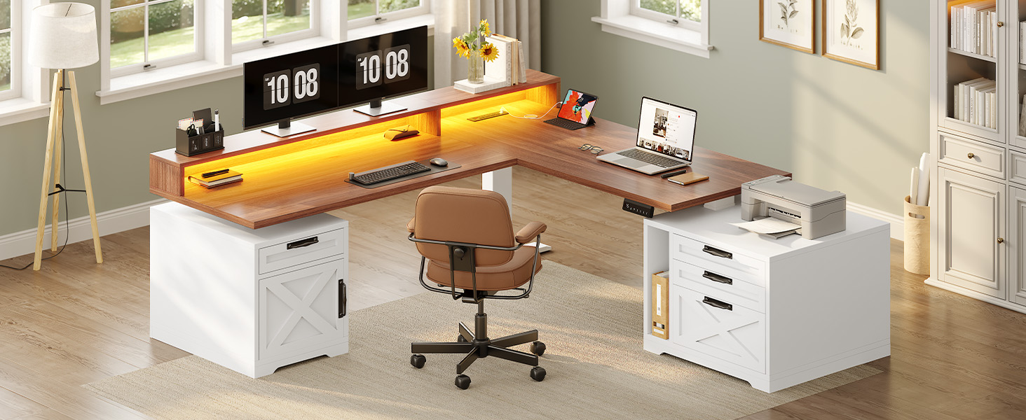 l shaped standing desk