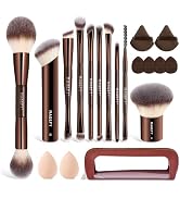 Makeup Brushes MAGEFY Travel Makeup Brush Set Professional Make Up Brushes for Powder Concealers ...