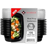 Mr Miracle Meal Prep Containers with Lids - 50 Pack, 16 Oz Take Out Containers With Lids - Leakpr...