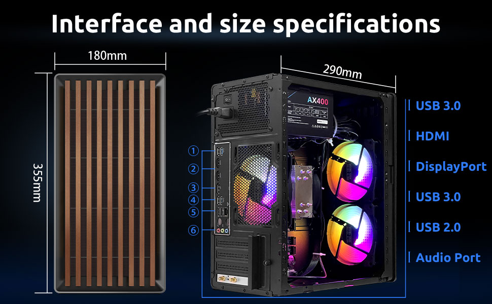 Kroteaup Desktop Computer Tower PC , Intel Core i7-4770-3.4GHz