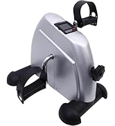 FURFAST Mini Exercise Bike, Under Desk Bike Pedal Exerciser Portable Foot Cycle Arms &amp; Legs Worko...