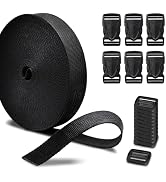 CooBigo 3/4" Buckles Straps Set:6 Pack Quick Release Buckles+10 Yard Webbing Straps 3/4 Inch Wide...