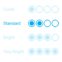 brightness, standard, guide light