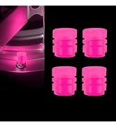 Icyfond 4Pcs Glow in The Dark Tire Valve Caps, Luminous Tire Valve Stem Caps, Fluorescent Plastic...