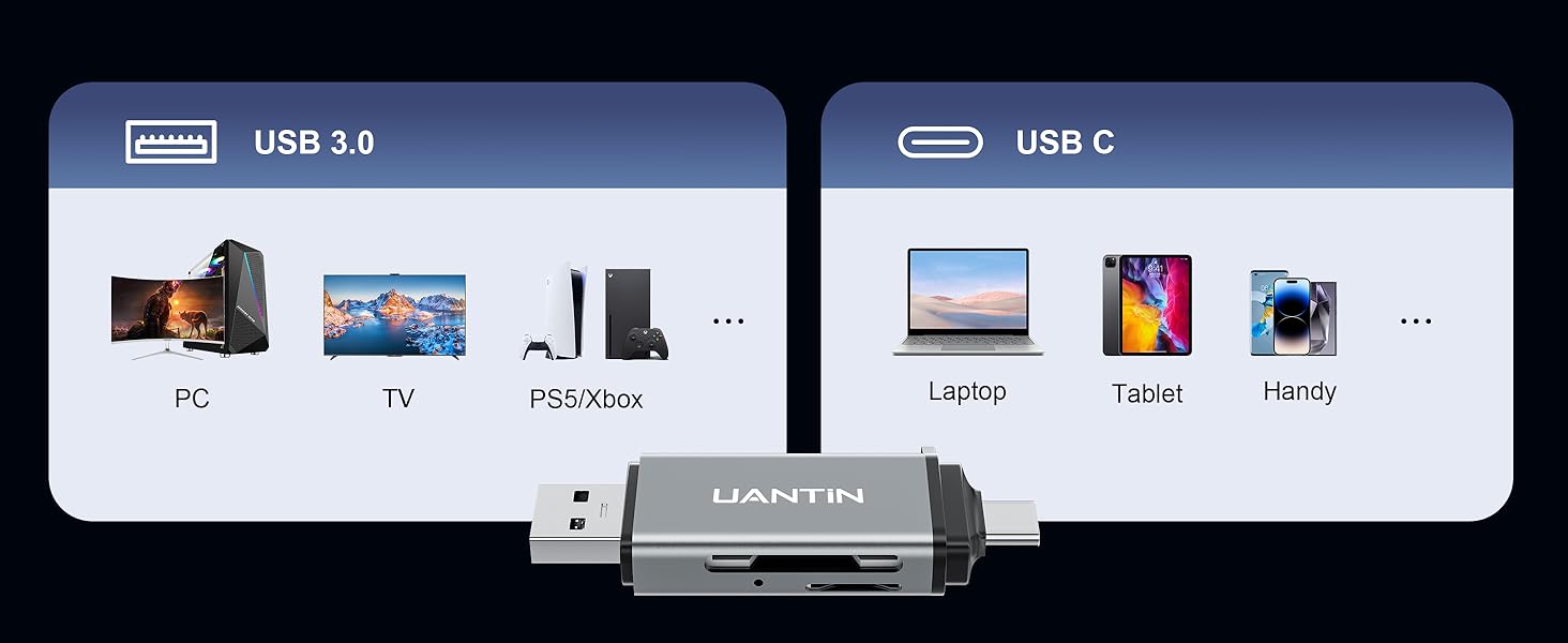 2 in 1 sd card reader