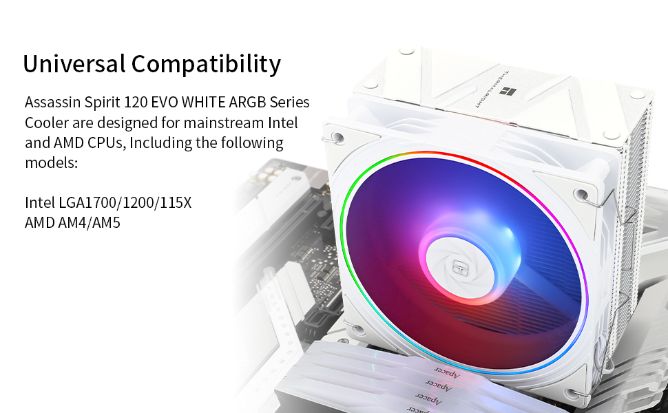 AS120 EVO WHITE ARGB cpu cooelr