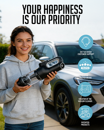 Luminoire Car Vacuum Portable Cordeless