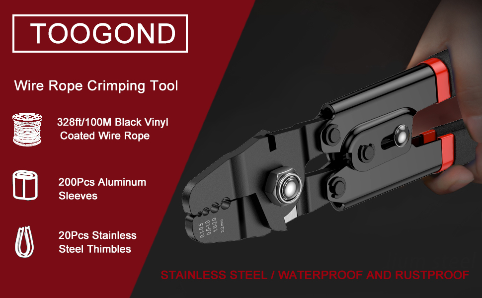 328ft Wire Rope Crimping Tool Kit
