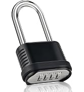 4 Digit Heavy Duty Combination Lock - 105mm Long Shackle Weatherproof Combination Padlock, Outdoo...