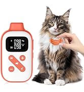 Lightweight Cat Shock Collar with Remote, Mini 3300Ft Cat Training Collar with Shock/Vibration/Be...