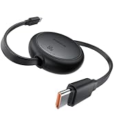 USB C Cable, Baseus 60W Mini Retractable USBC to USBC Fast Charging Cable, 4-Stage Length Preset ...