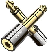 MOSWAG 6.35mm (1/4 inch) Male to 3.5mm (1/8 inch) Female Stereo Audio Jack Adapter for Aux Cable,...