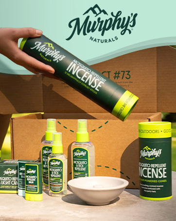 Murphy&amp;#39;s Natruals All Products with a hand removing Incense from a gift box